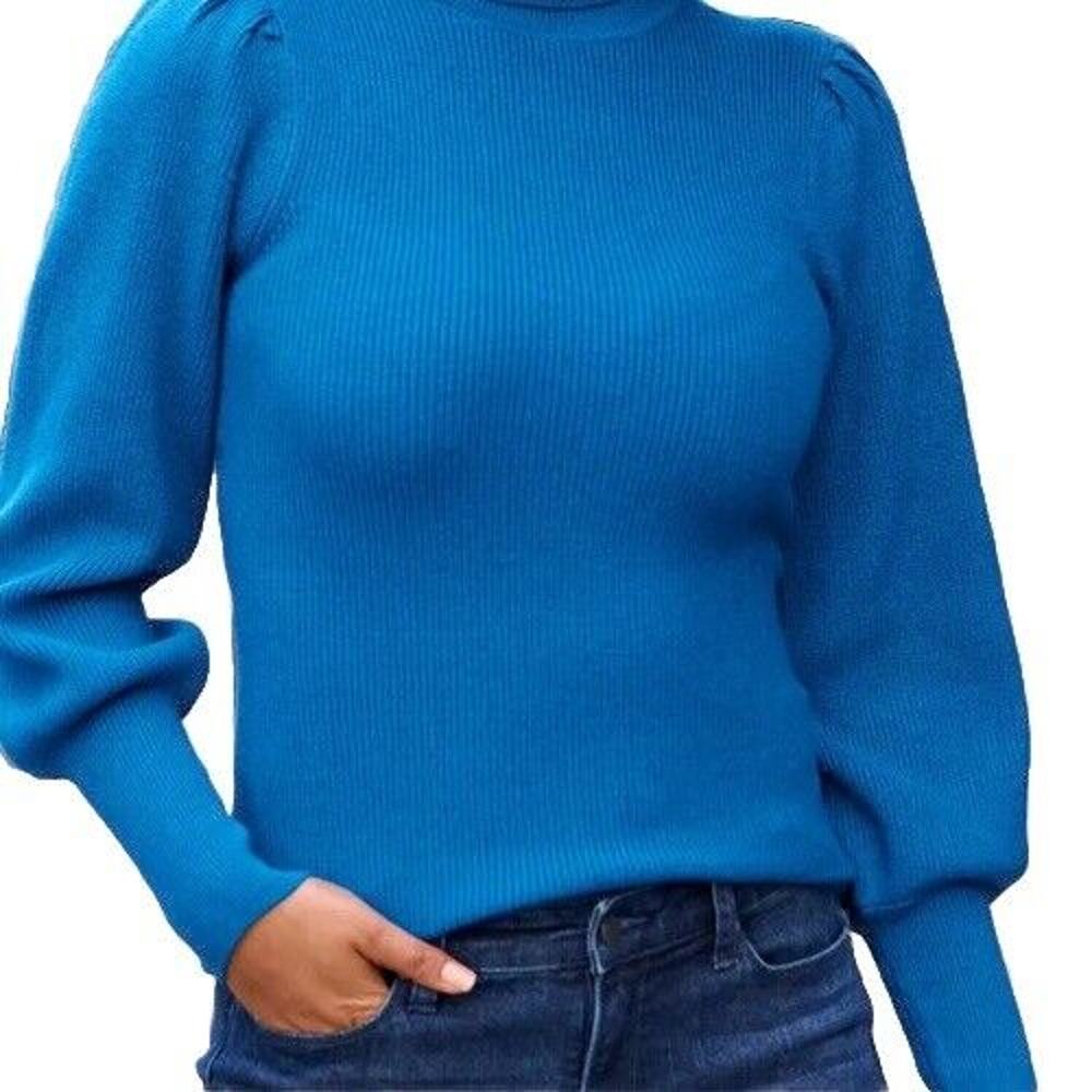 WORTHINGTON LONG SLEEVE KNIT PULLOVER SWEATER Size S WOMENS TEAL
